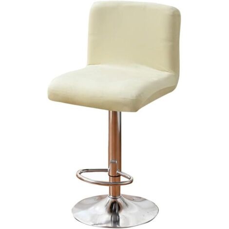Bardusch Housses de Tabouret de Bar Housses de Chaise 1 pièces Housses de Tabouret de Bar pour Salle à Manger Extensible,Couleur Beige (1/5)