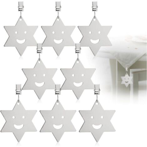 Bardusch 8X Poids de Nappe en Acier Inoxydable - Pinces à Nappe - env. 50g Chacun (1/5)