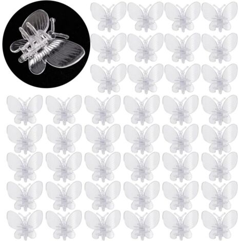 Bardusch 60 Pieces Pince Orchidee Orchid Clips en Plastique Papillons Clips pour Plantes Clips de Support pour Plantes Clips de Support Plante Clips Orchideen Pinces à Orchidées Pince Pour Plantes(Tra (1/5)