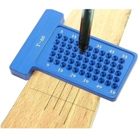 Bardusch (Bleu)T60 Scriber de Type T en Alliage D'aluminium, Règle de Mesure en T de Règle de Marquage de Précision, Outil de Mesure de Règle en T, Règle de Travail du Bois (1/5)