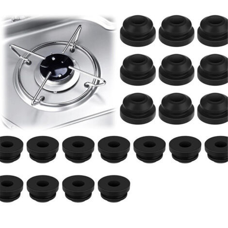 Bardusch Lot de 20 pieds en caoutchouc pour cuisinière à gaz caravane supports de casseroles pieds en caoutchouc antirouille embouts en caoutchouc antirouille embouts en caoutchouc pour réchaud de (1/5)