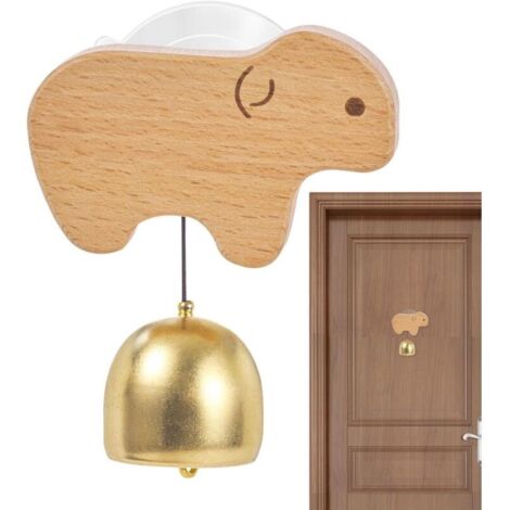 Bardusch Sonnette de porte pour commerçants - Sonnette de porte à ventouse petit mouton Sonnette de porte d'entrée commerciale pour les commerçants, les magasins de détail et la maison - Cloche souve (1/5)