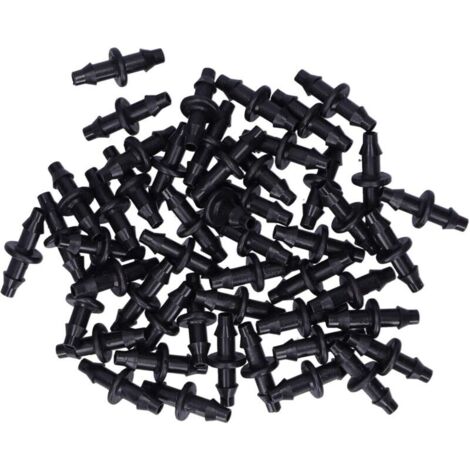 Bardusch 100 raccords de tuyau 4/7, raccord pour irrigation goutte à goutte à 2 voies, accessoires d'irrigation de jardin (1/5)