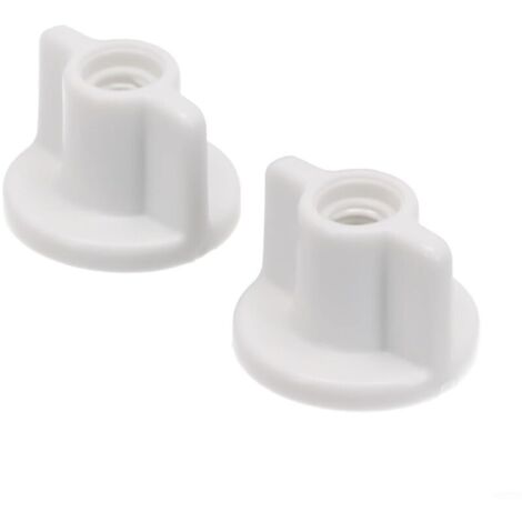 Bardusch Ensemble de 2 vis de fixation arrière en plastique pour abattants de toilette accessoires pour siège de toilette fixation inférieure de remplacement pour couvercles de toilette pour vis (1/4)