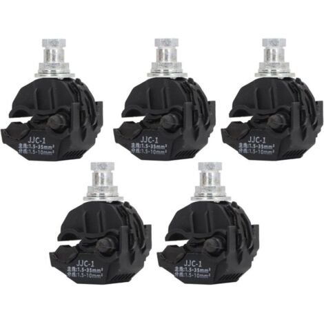 Bardusch Lot de 5 Connecteur de Perçage D'isolation sans Pelage, Pince 1KV Séparateur de Câble Étamé pour Alimentation Industrielle, Éclairage de Jardin, PVC Cuivre (JJC-1) (1/5)