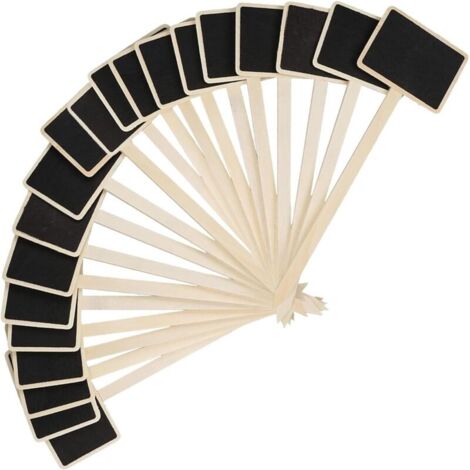 Bardusch Etiquette plante plantes exterieur plante - Rectangulaires en Bois pour Plantes etiquette -Étiquettes pour plantes en pot, herbes, fleurs, légumes (Noir-20pcs) (1/5)