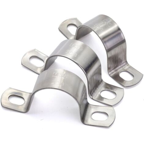 Bardusch U-Collier de Serrage Tuyau Robustes Ø25 mm, Collier de Fixation Inox - Tuyau Pour Fixation/Attache Tube - 10 Pcs (1/5)