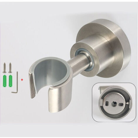 Bardusch Support de Douche, Support Douche en Acier Inoxydable, Rotation Sphérique pour Ajuster Support Douche Mural, Installation Perforée, L'angle peut Être Ajusté Selon les Besoins (1/5)