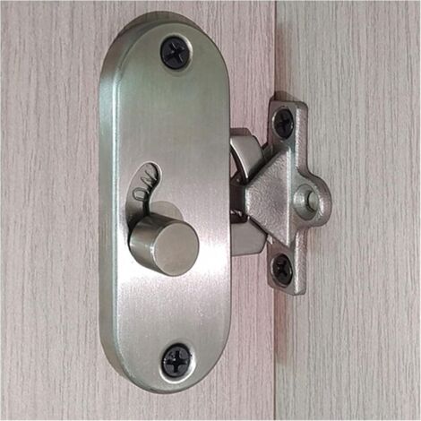 Bardusch – Verrou de porte coulissante 90° en acier inoxydable – Boucle à angle droit – Sécurise portes anti-intrusion et vitrées – Installation facile (1/5)