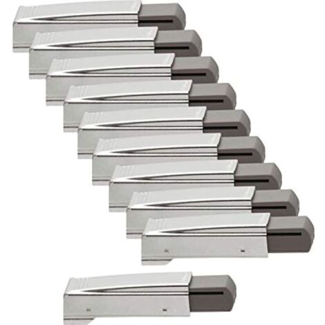 Bardusch Support de charnière Clip-Top pour butée d'angle 10 pièces, argenté, longueur : 80 mm (1/5)