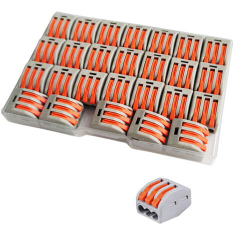 Bardusch – Lot de 26 bornes de connexion rapides avec levier – Cosses de câble compactes pour fils de 0,2 à 4 mm² – Installation rapide et sécurisée (1/5)