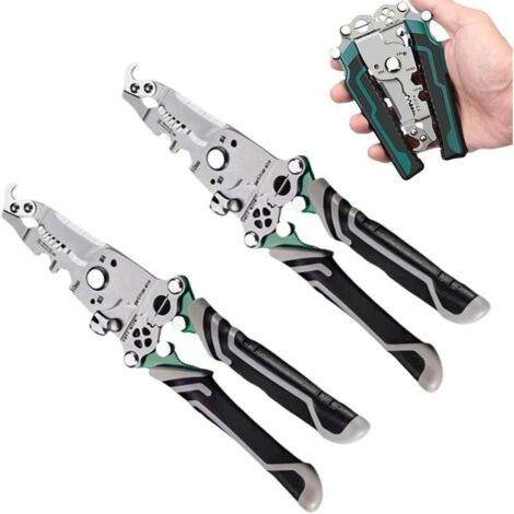 Bardusch Pince à dénuder pliable 18 en 1 - Pince coupante de fil - Pince à sertir - Pince à dénuder - Outils de câblage et outil à main multifonction (1/5)