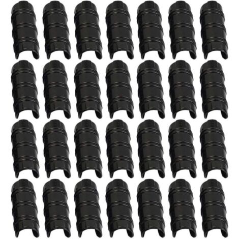 Bardusch 30 Pcs Pinces De Tuyau Couverture De Plante Filet Tunnel Cerceau Clips Pince Filet Tunnel Cerceau Clips Verser Film Ombrage Filet Tige Clip Pour Serres Cadre Abris (Noir) (1/5)