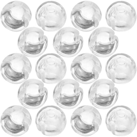 Bardusch 25 Pièces Arrêts De Chaîne De Perles Transparente pour Stores Enrouleurs - Fixateurs De Chaînette pour Rideaux Et Fenêtres Accessoires Pratiques pour Ajustement Et Sécurité