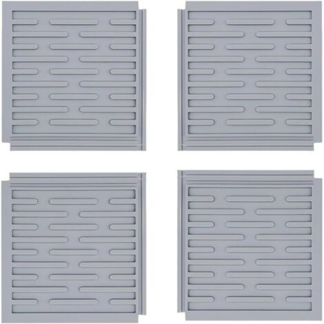 Bardusch Lot de 4 tapis d'égouttage d'évier en silic résistants à la chaleur antidérapants pour comptoir de cuisine maison et jardin (1/3)