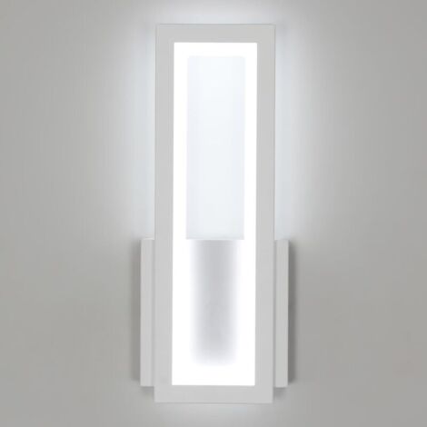 Bardusch Blanc Applique Murale Intérieure LED, 17W Lampe Murale Noir Moderne Acrylique, Luminaire Mural Lumière Blanche pour Chambre, Salon, Couloir, Escalier, 32CM (1/5)