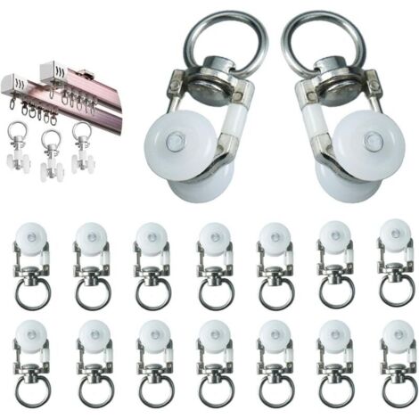 Bardusch Lot de 30 pour Rideaux en Métal - Compatible Rail Intérieur - Pour Rideaux Lourds, Portes Coulissantes et Armoires (1/5)