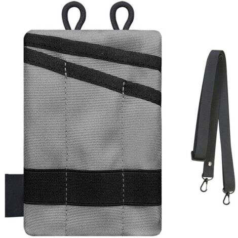 Bardusch Pochette de ceinture (1 pièce), pochette de rangement pour pièces et cartes, sac de sport, sac multifonction, petite trousse à outils pour le sport, la randonnée, le camping, gris (1/5)