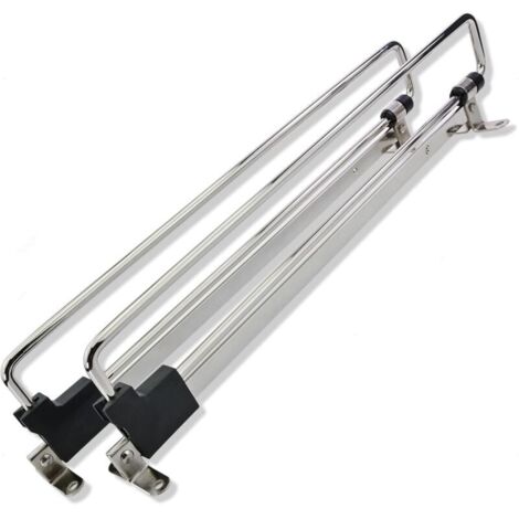 Bardusch A 2 X Porte Cintre Coulissant - Porte Manteaux Télescopique - Vêtements Extractible 250mm - Tringle Coulissante Penderie pour Armoire ou Dressing - Tige de Placard Extensible (1/5)