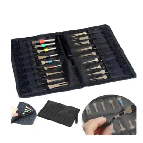 Bardusch Extracteur de cosses - Kit de 18 Outils de Retrait de cosses - Dureté élevée - Pas de Rouille - Pas de déformation - Kit d'extracteur de connecteur de câblage électrique de Voiture (1/4)