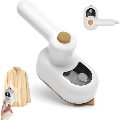 Bardusch Mini fer à repasser à vapeur de voyage, pliable, portable, mini fer à vapeur, fer de voyage, fer à repasser de voyage, repassage sec et humide, avec réservoir d'eau de 50 ml, pour la maison e (1/5)