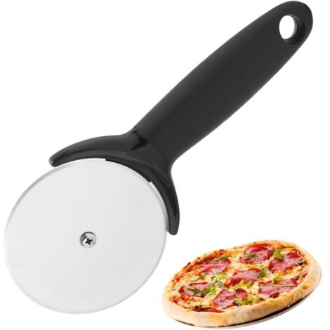 Bardusch 1pcs Roulette à Pizza - Coupe Pizza, pizza cutter, Coupe Pizza avec Lame en Acier Inoxydable, Poignée en ABS, Couvercle de Protection, pour Pizza, Pâte, Tartes (1/5)