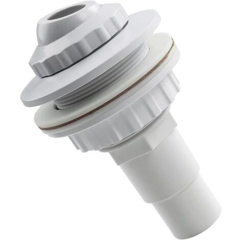 Bardusch (blanc)Buse d'entrée de piscine, buse d'entrée pour piscines à parois en acier, buse de retour avec tête pivotante, arroseur de piscine, raccord de tuyau 32 mm/38 mm, accessoire de piscine (1/5)
