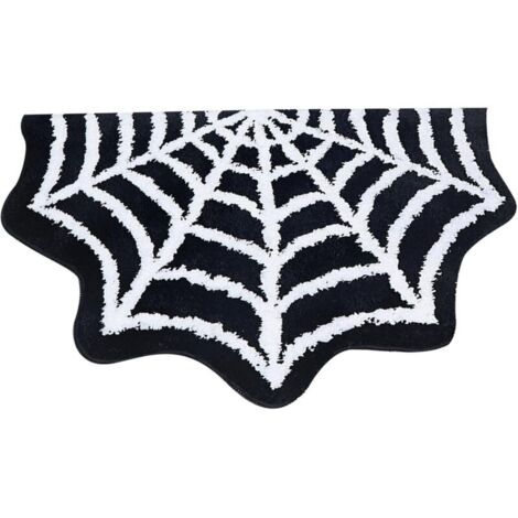 Bardusch Tapis de bain Halloween, 80 x 50 cm, tapis de bain toile d'araignée, tissé gothique, antidérapant. (1/5)