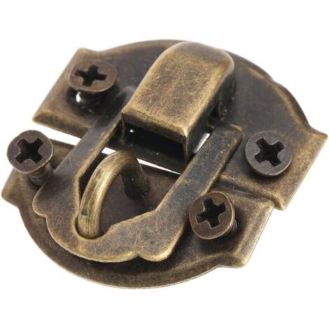 Bardusch 10pièces Fermetures vintage Loquet Serrure Fermoir Verrous vintage gaufrage Moraillon de 27 x 29mm pour des des boîtes à bijoux etc. (1/5)
