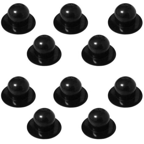 Bardusch-Bouchon de bouchon de pompe de rechange pour piscine Noir (10 pièces) (1/4)