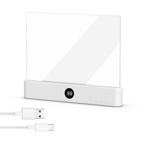 Bardusch-Lampe de livre plate, Panneau de Lampe de Lecture à LED, pour Lecture de Nuit au lit, Lampe de page de livre, Protection des Yeux Portable Book Light - Blanc