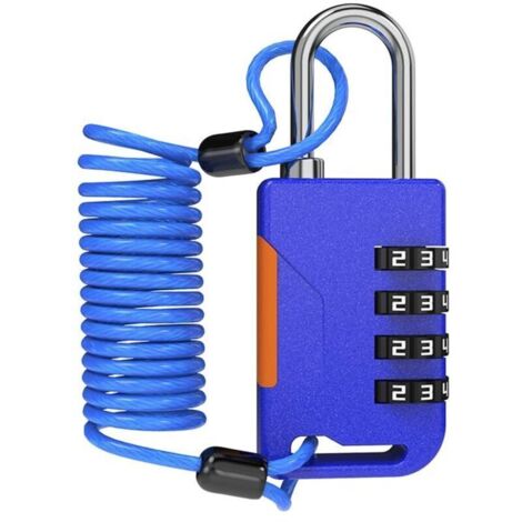 Bardusch-Antivol de ski avec cadenas à combinaison et câble pliable (91,5 cm) - Solution de sécurité pour snowboard, vélo, bagages, valise, coffre-fort et activités de plein air (1/4)