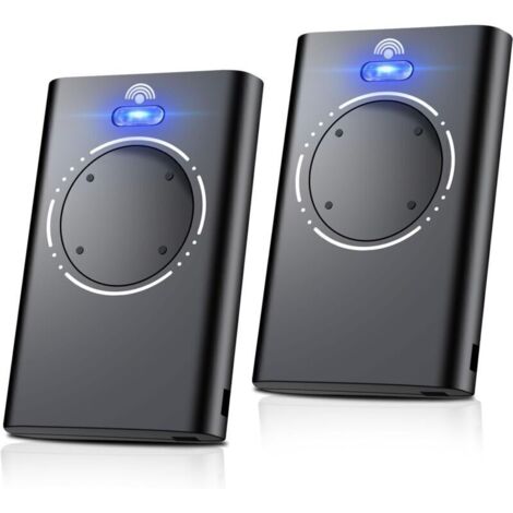 Bardusch-Lot de 2 Telecommande Portail, Telecommande Porte de Garage, Telecommande 868MHz, Compatible avec XT2 868 SLH LR, XT4 868 SLH LR, 4 Canaux Noir (1/4)