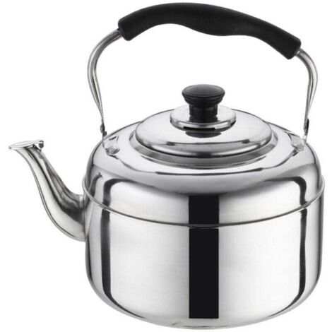 Bardusch-2L Bouilloire de cuisinière, Inox Théières pour Cuisinière, Bouilloire gaz, Poignée Résistante à la Chaleur, Théière Inox (1/4)