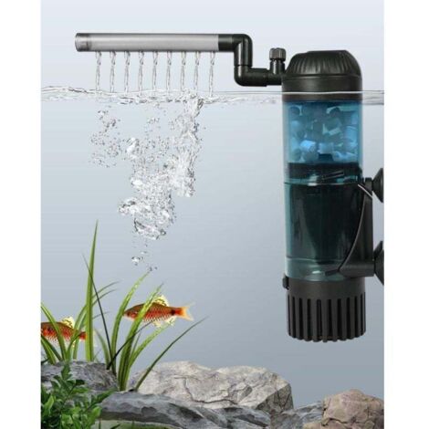 Bardusch-Filtre d'aquarium, filtre d'aquarium multifonctionnel, filtre d'aquarium réglable USB 1W pour aquarium 45-60 cm (1/4)