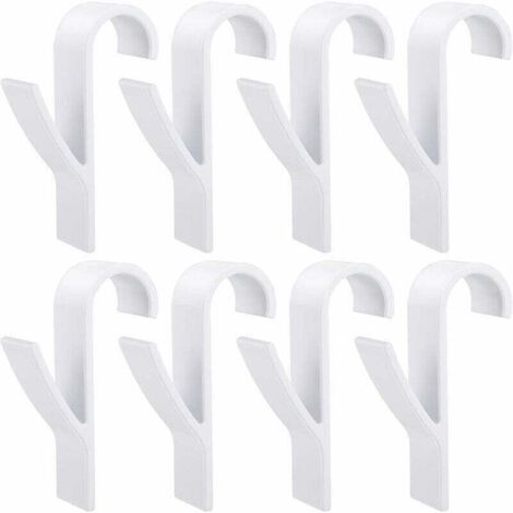 Bardusch-8 pièces Crochet Radiateur, Crochet radiateur sèche serviette, Crochet pour Radiateurs plastique Blanc, Patères Radiateur de Salle de Bain (1/4)
