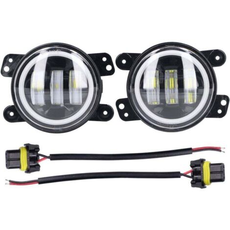 Bardusch-Angel Eyes Light 30W 3000LM LED Antibrouillard Avant 10‑30V Universel pour Voiture Camion Van Remorque (1/4)
