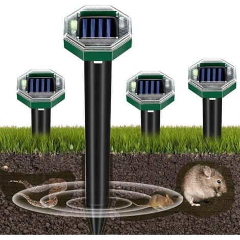 Bardusch-Répulsif Chat Ultrason, 4 Pièces Répulsif Ultrasonique pour Souris,Répulsif Chat Exterieur 360 °,2025 Upgraded Répulsif Animaux à ultrasons avec pour Jardin, Chats Chiens Souris Ratons (1/4)