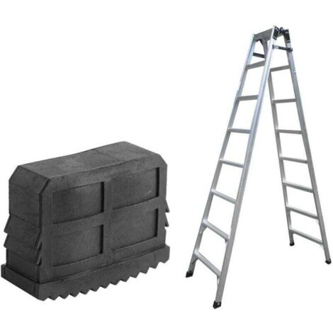 Bardusch-Lot de 2 Pieds d'escalier Universels en Caoutchouc, Pied d'échelle Antidérapant Pieds de Rechange pour Echelle Pieds de Sécurité Durable Noir (1/4)