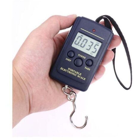 Bardusch-Balances de poche portables 40 kg Mini balance électronique numérique crochet de pêche suspendu balance de pesée des bagages de poche (1/4)