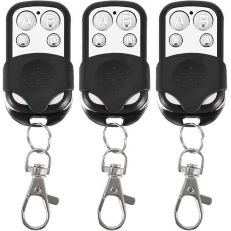 Bardusch-Lot de 3 télécommandes universelles, à Code Fixe, avec fréquence de 433,92 MHz, pour Portail Automatique (1/4)