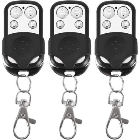 Bardusch-Lot de 3 télécommandes universelles, à Code Fixe, avec fréquence de 433,92 MHz, pour Portail Automatique (1/4)