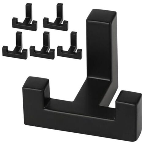 Bardusch-crochets pour panneaux acoustiques - 6 patères noires, rail de suspension avec embouts en caoutchouc et vis, robustes, pour panneaux acoustiques dans salles de bains, chambres, salons (1/4)