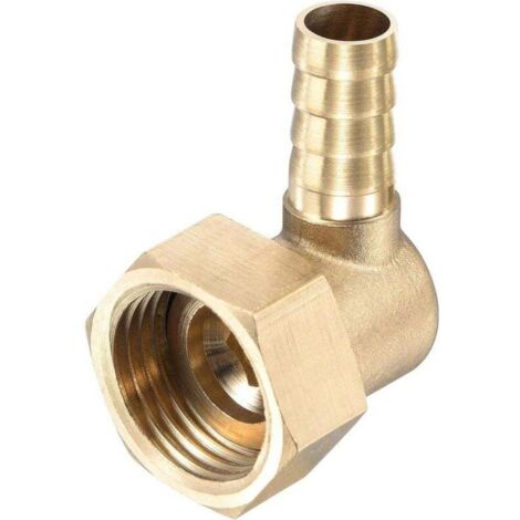 Bardusch-Raccord de tuyau cannelé en laiton - 10 mm - Raccord cannelé x G1/2 femelle - Écrou pivotant - Pour eau, carburant, air (1/4)