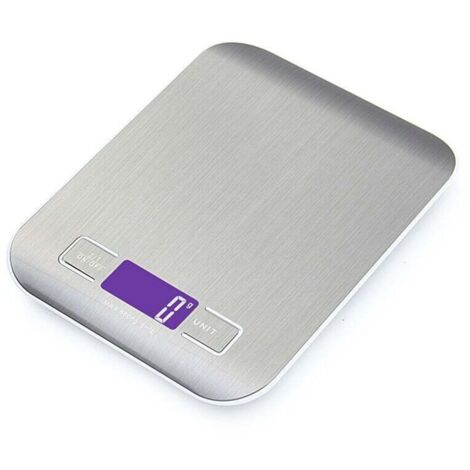Bardusch-Balance de cuisine électronique 5 kg/1 g Balance numérique en acier inoxydable avec écran LCD et fonction tare, balance avec 4 unités de mesure, pesée des aliments pour la cuisson, la pâtisse (1/4)