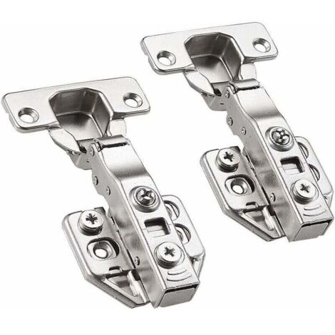 Bardusch-fermeture douce charnières pour placards 35 mm charnière porte placard 110 Degré Complètement Recouvrante charniere meuble avec vis d'installation, 1 paire (2 pièces) (1/4)