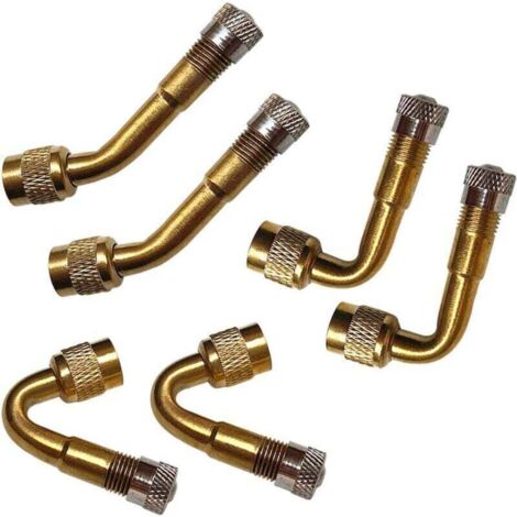 Bardusch-6 Pièces Prolongateur de Valve Pneu avec Adaptateur Raccord - Extension à 45°, 90°, 135° - Embout de Gonflage Coudé pour re, Camion, Moto, Vélo, Scooter - (1/3)