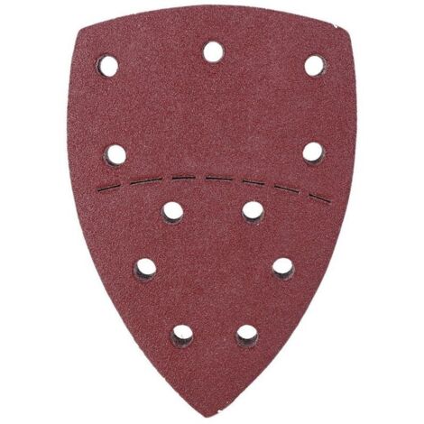 Bardusch-Ensemble de 60 papiers de verre pour souris, papiers de verre indépendants pour paume, 140 x 140 x 100 mm, 11 trous, grain 80 (1/4)