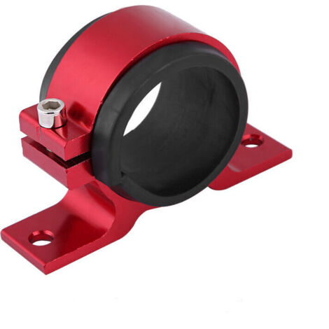 Bardusch-Support de montage pour pompe à carburant automobile en alliage d'aluminium 50 mm, avec fixation pour filtre unique et berceau rouge. (1/4)