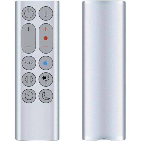 Bardusch-Télécommande de remplacement pour ventilateur de chauffage/purificateur d'air Dyson Pure Hot + Cool HP04 HP05 HP06 HP09 HP4A (couleur : argent) (1/5)
